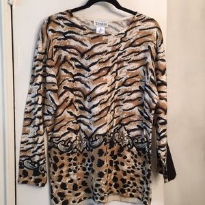 TIGER print Angora / Lambswool pullover